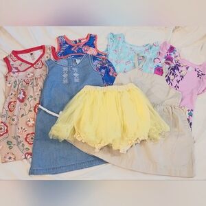 EUC- Girls' Everyday Comfy Summer Dresses Bundle, Size 4& 4T